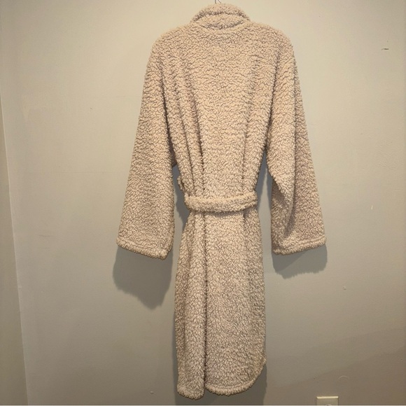 Pottery Barn Teddy Bear Robe Tan Size L Cozy Fleece Robe - Picture 5 of 13